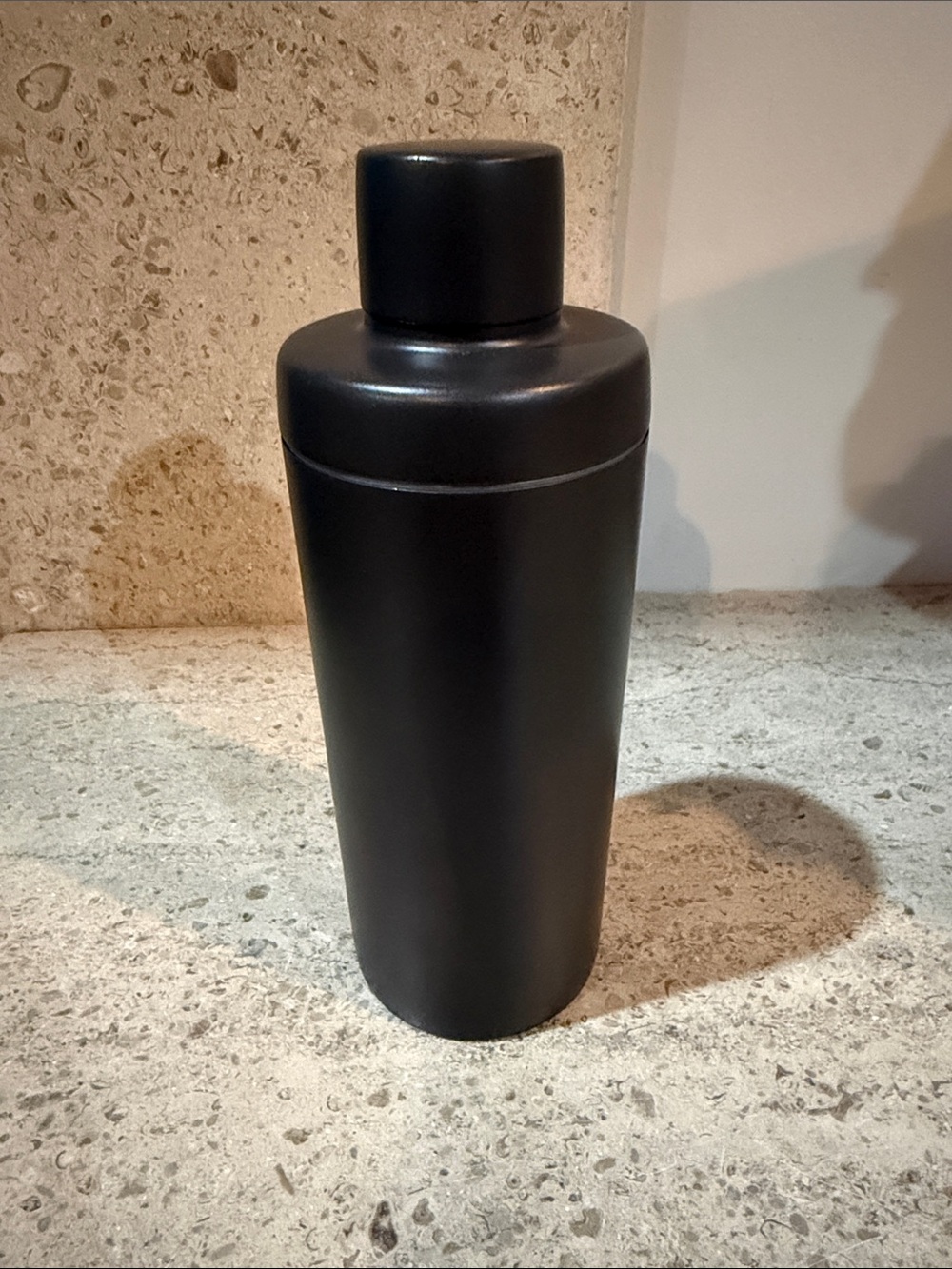 West Elm Matte Black Cocktail Shaker - Two Piece Sleek Home Bar Accessory